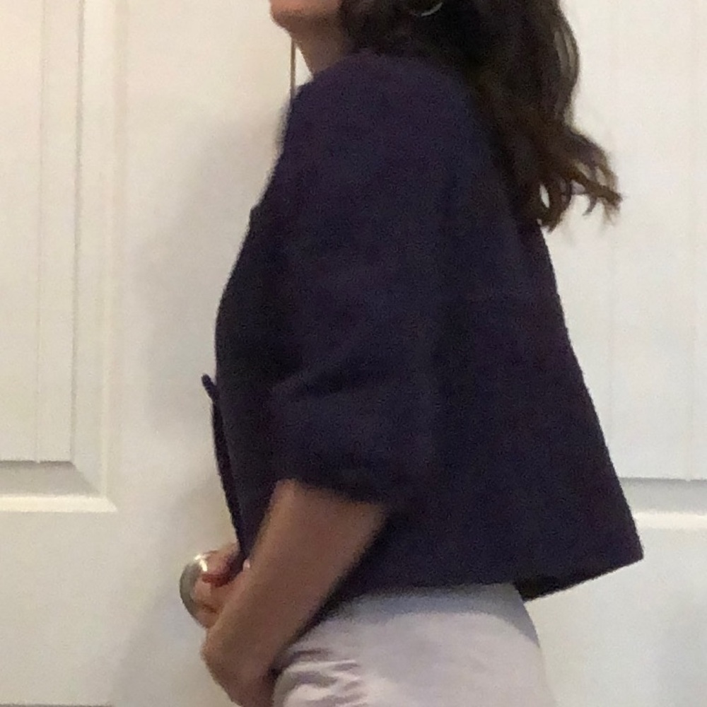 Purple Button Up Work Jacket - Picture 2 of 9